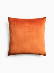 Orange Cut Velvet Retro Etch 59 x 59cm Cushion - Image 4 of 5