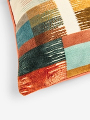 Orange Cut Velvet Retro Etch 59 x 59cm Cushion - Image 5 of 5