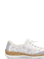 Rieker Womens Elastic Band (Goring) White Trainers - Image 2 of 10