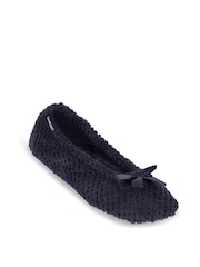 Totes Black Isotoner Popcorn Slippers - Image 2 of 5