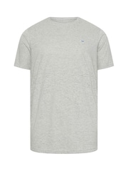 BadRhino Big & Tall Grey Neppy Marl 100% Cotton T-Shirt - Image 2 of 3