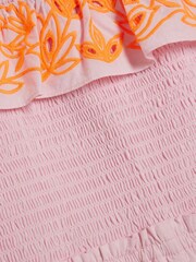 River Island Pink Girls Cutwork Playsuit - Image 4 of 4