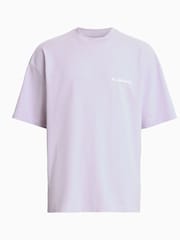 AllSaints Purple 100% Cotton Access Crew Neck T-Shirt - Image 6 of 6