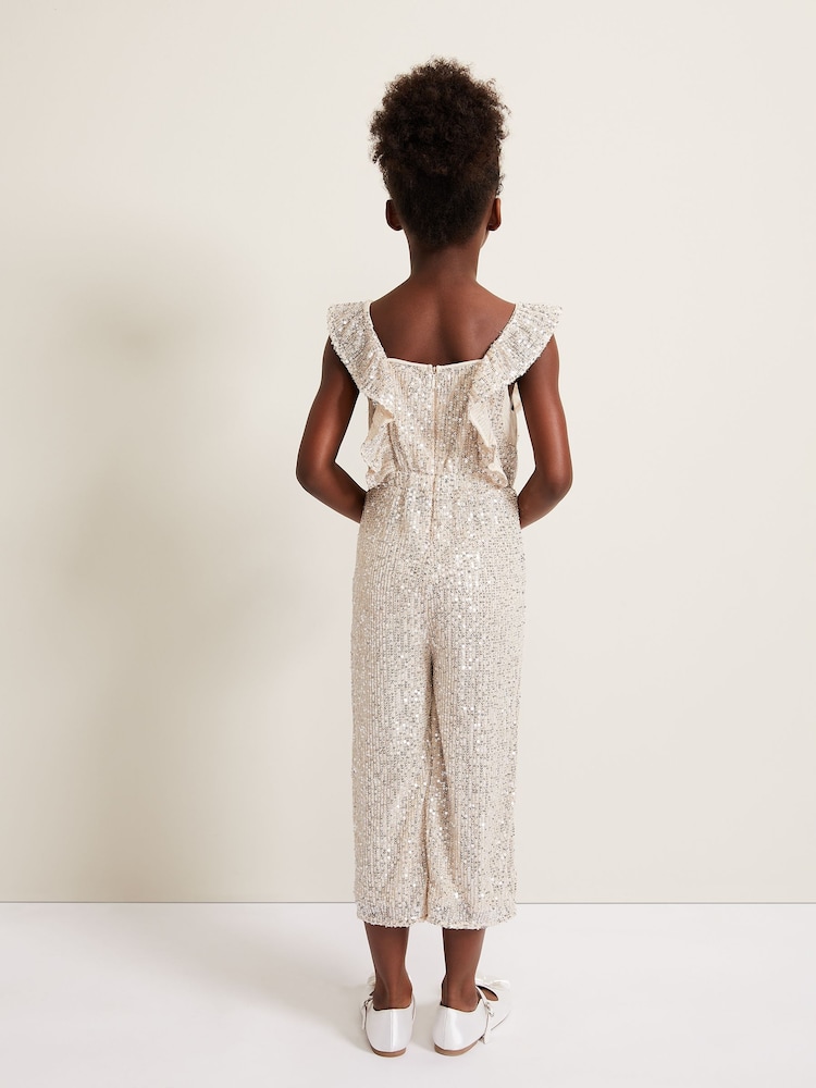 Phase Eight Metallic Evie Sequin Jumpsuit - Image 2 of 6 Phase Eight Metallic Evie Sequin Jumpsuit - Image 2 of 6