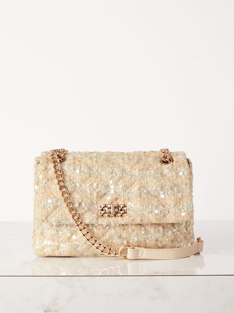 Lipsy Cream Multiway Chain Crossbody Bag - Image 1 of 4