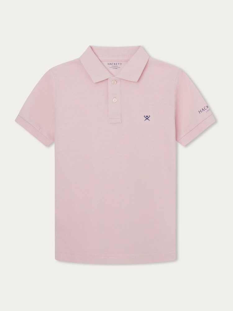 Hackett London Polo-Shirt für ältere Jungen mit kurzen Ärmeln​​​​​​​, Rosa - Bild 1 von 4