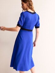 Boden Blue Petra Puff Sleeve Ponte Dress - Image 3 of 5