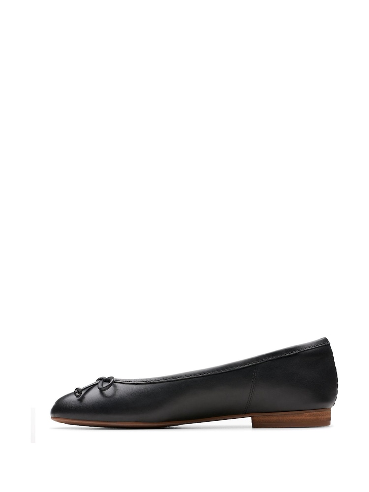Clarks Black Leather Fawna Lily Shoes - Image 2 of 8