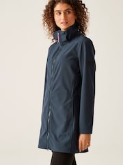 Regatta Blue Carisbrooke Longline Waterproof Softshell Jacket - Image 5 of 8