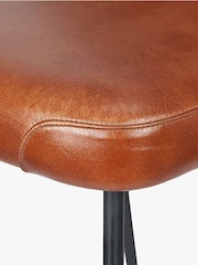 Pacific Vintage Brown Camillo Leather Diamond Back Bar Stool - Image 6 of 6