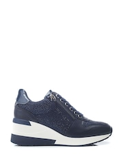 Moda In Pelle Brookie Glitz Wedge Side Zip Trainers - Image 1 of 4