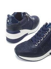 Moda In Pelle Brookie Glitz Wedge Side Zip Trainers - Image 4 of 4