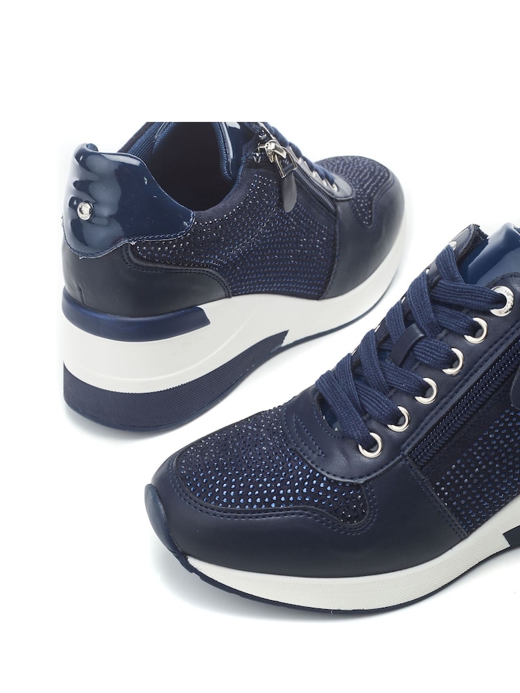 Moda In Pelle Brookie Glitz Wedge Side Zip Trainers - Image 4 of 4