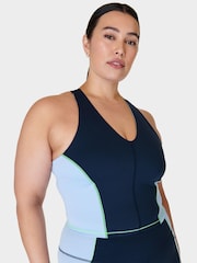 Sweaty Betty Breeze Blue Power Racerback Bra Tank - Image 1 of 8