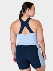 Sweaty Betty Breeze Blue Power Racerback Bra Tank - Image 4 of 8