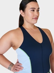 Sweaty Betty Breeze Blue Power Racerback Bra Tank - Image 6 of 8