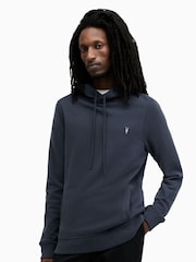 AllSaints Blue Raven Contrast Hoodie - Image 1 of 5
