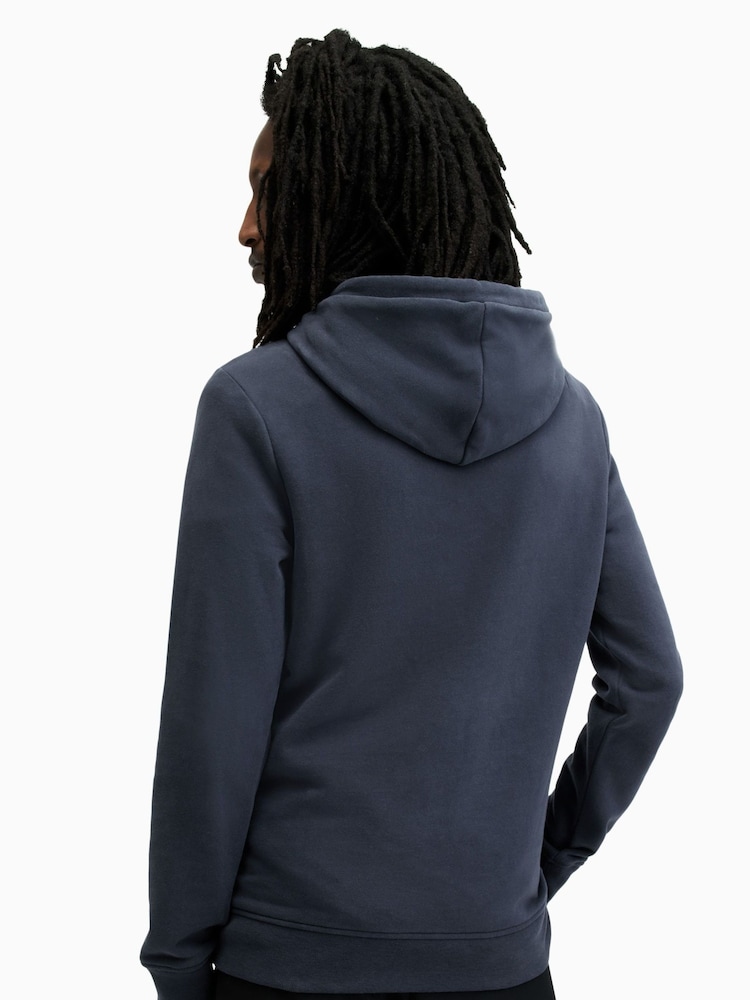 AllSaints Blue Raven Contrast Hoodie - Image 2 of 5