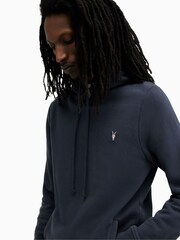 AllSaints Blue Raven Contrast Hoodie - Image 3 of 5