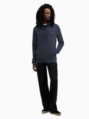 AllSaints Blue Raven Contrast Hoodie - Image 4 of 5