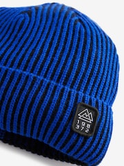 Cobalt Blue Plated Knitted Beanie Hat (1-16yrs) - Image 5 of 5