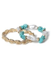 Aela Gold Tone Shell Stretch Bracelet - Image 1 of 2
