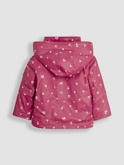 JoJo Maman Bébé Pink Floral 3-In-1 Waterproof Jacket - Image 2 of 5