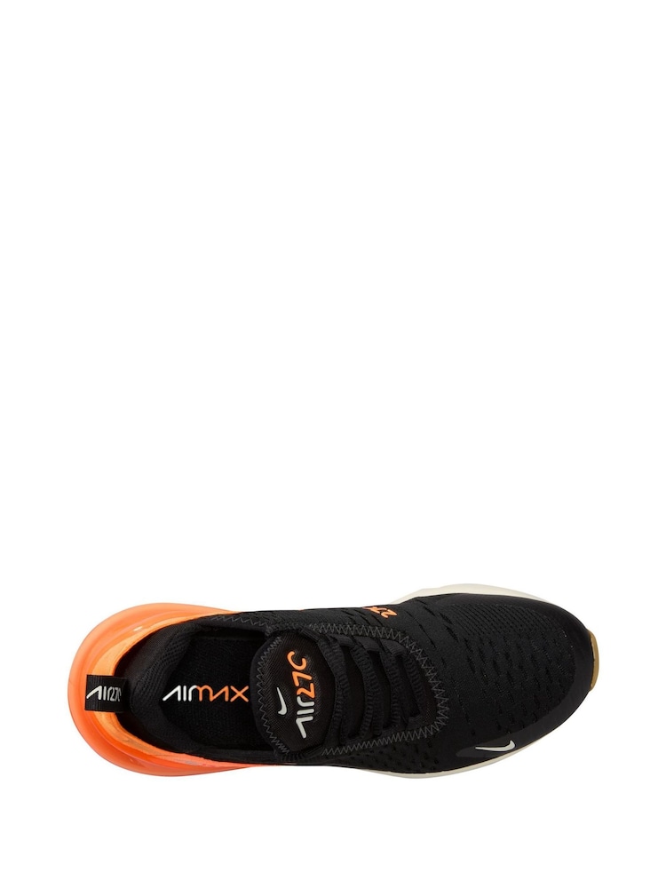 Nike Orange/Black Youth Air Max 270 Trainers - Image 3 of 4