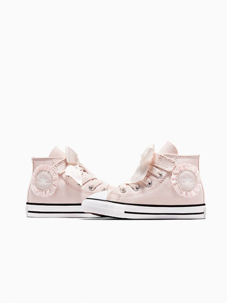 Converse Pink Infant Chuck Taylor Bow Detail 1V Trainers - Image 5 of 12