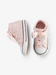 Converse Pink Infant Chuck Taylor Bow Detail 1V Trainers - Image 8 of 12