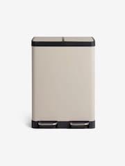 MADE.COM Cream 2 Section 60 Litre Recycling and Waste Colter Bin - Image 4 of 4