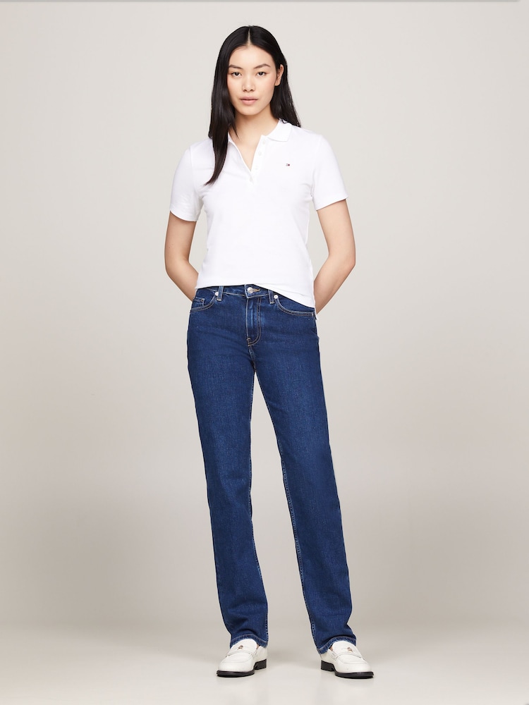 Tommy Hilfiger White Slim 1985 Pique Polo Shirt - Image 1 of 6