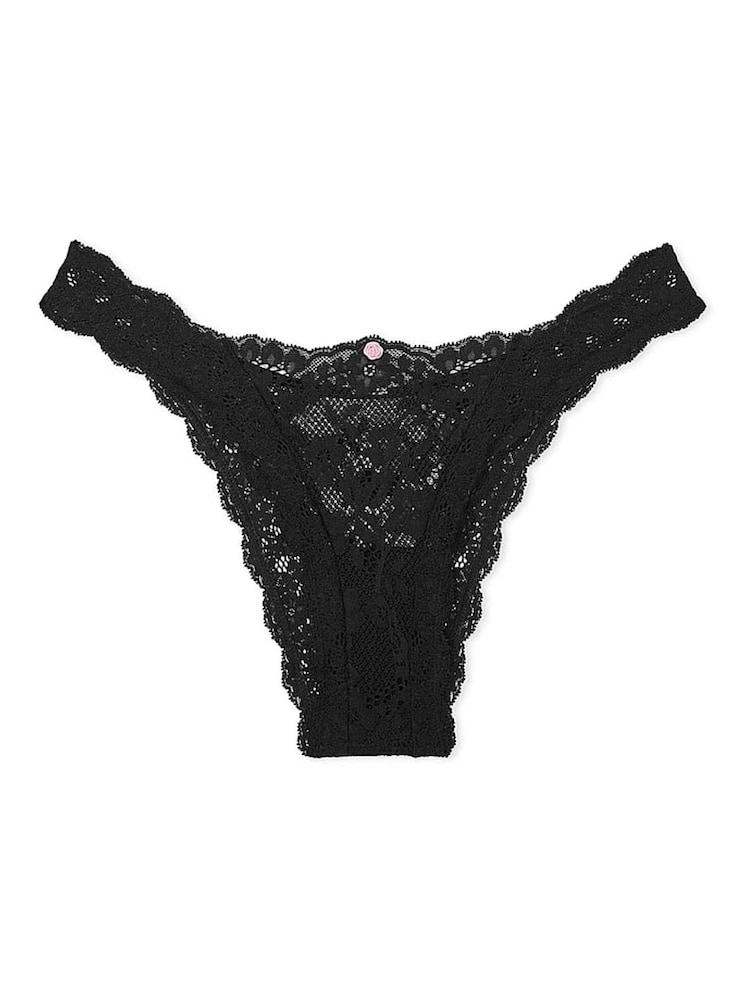 Victoria's Secret Black Brazilian Lace Knickers - Image 3 of 3