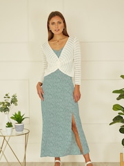 Yumi White 100% Cotton Crochet Knitted Top - Image 2 of 4