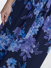 Gina Bacconi Carmen Bedrucktes Maxikleid, Blau - Bild 4 von 4
