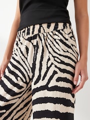 JDY White Zebra Print Wide Leg Trousers - Image 5 of 7