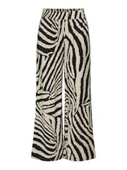 JDY White Zebra Print Wide Leg Trousers - Image 6 of 7