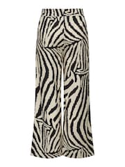 JDY White Zebra Print Wide Leg Trousers - Image 7 of 7