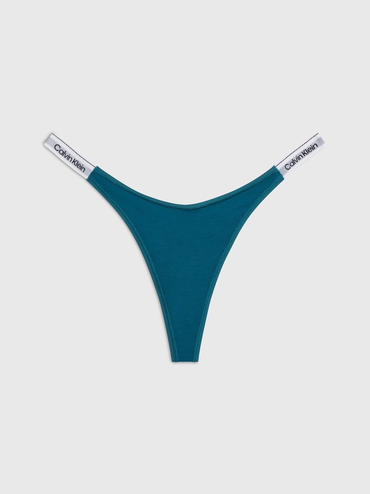 Calvin Klein Green Logo Dipped String Thong - Image 4 of 4 Calvin Klein Green Logo Dipped String Thong - Image 4 of 4