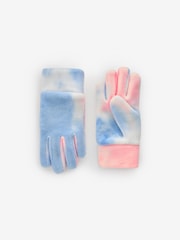 Multi Tie Dye Fleece Gloves (3-16yrs) - Image 1 of 1