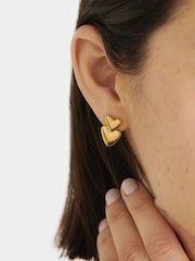 Katie Loxton Gold Tone Eros Heart Waterproof Earrings - Image 2 of 4