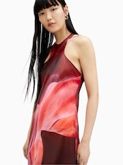 AllSaints Purple Betina Arches Dress - Image 5 of 6