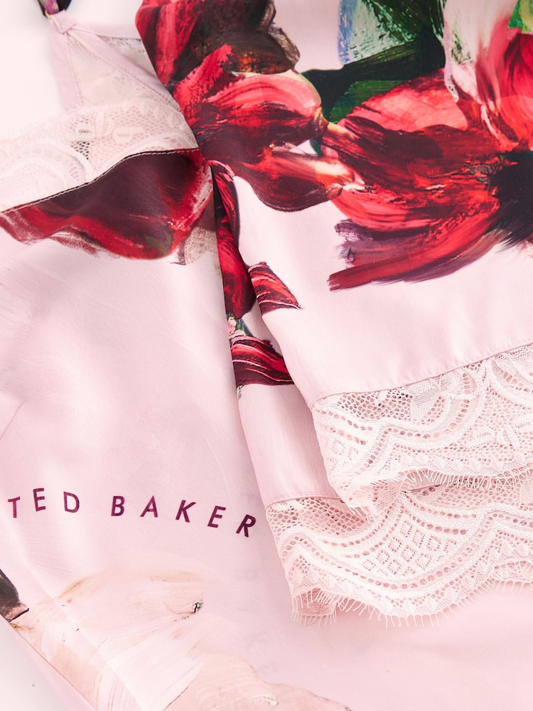 Rosa geblümt - B by Ted Baker Blue Satin Lace Cami Pyjamas - Bild 15 von 15 Rosa geblümt - B by Ted Baker Blue Satin Lace Cami Pyjamas - Bild 15 von 15