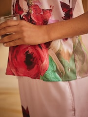 B by Ted Baker Blue Satin Lace Cami Pyjamas - Image 7 of 15