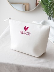 Embroidered Icon Personalised Felt Accessory Bag by No Ordinary Gift - Image 1 of 5