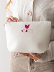 Embroidered Icon Personalised Felt Accessory Bag by No Ordinary Gift - Image 2 of 5