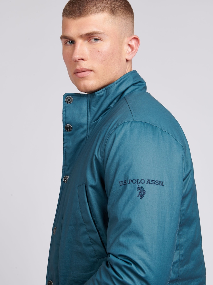 U.S. Polo Assn. Green Mens 100% Cotton 4 Pocket Field Jacket - Image 2 of 9