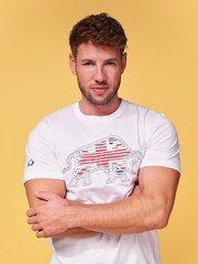 Raging Bull Slash Bull 100% Cotton White T-Shirt - Image 1 of 10