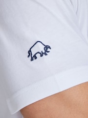Raging Bull Slash Bull 100% Cotton White T-Shirt - Image 9 of 10