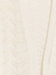 River Island Cream Girls Crochet Duster 100% Cotton Cardigan - Image 4 of 5